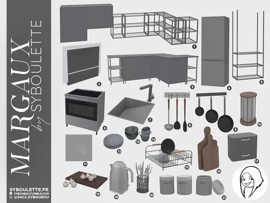 Margaux Sims 4 Kitchen Clutter CC