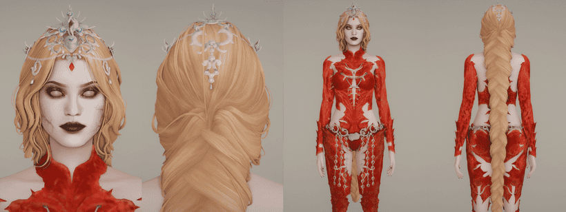 Orin Hair and Headpiece