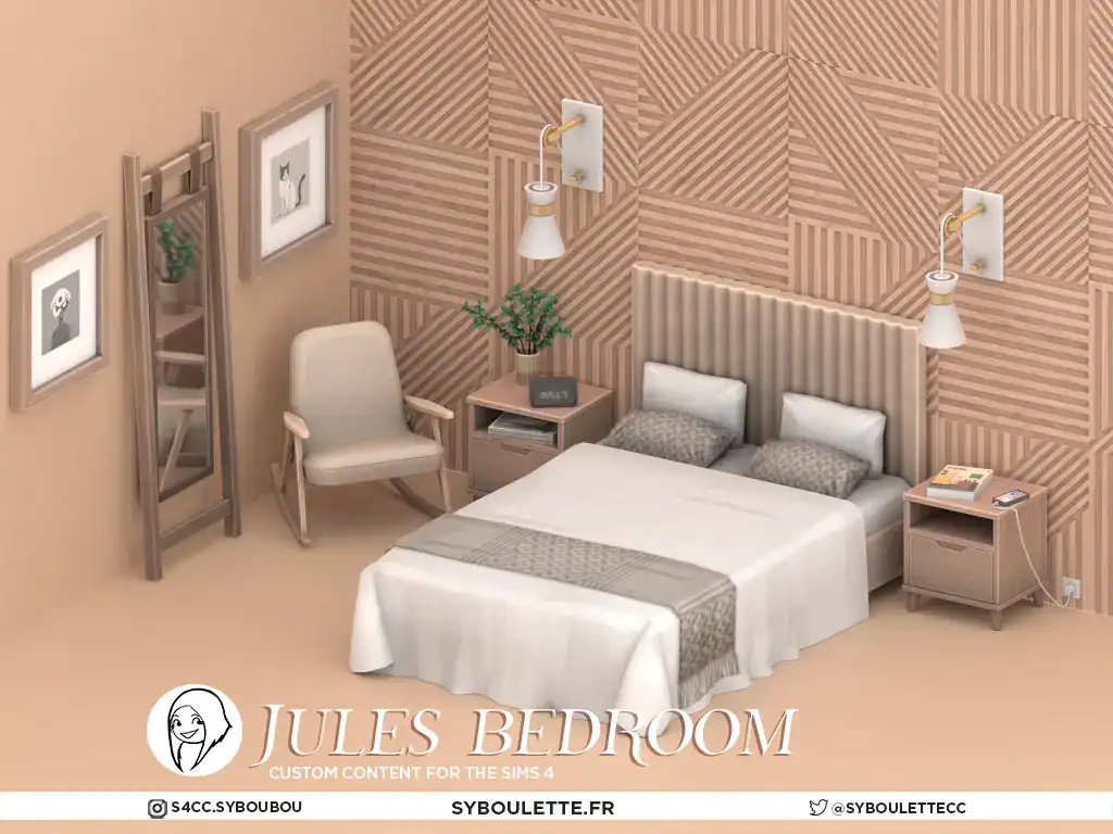Jules Bedroom cc Sims 4