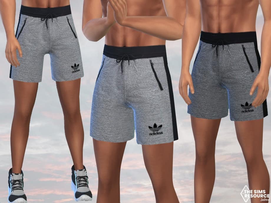 Men Athletic Melange Shorts