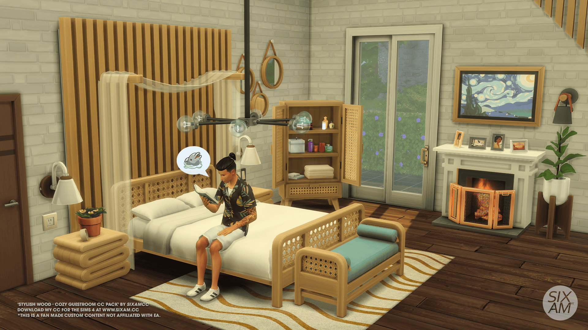 Stylish Wood Cozy Guestroom