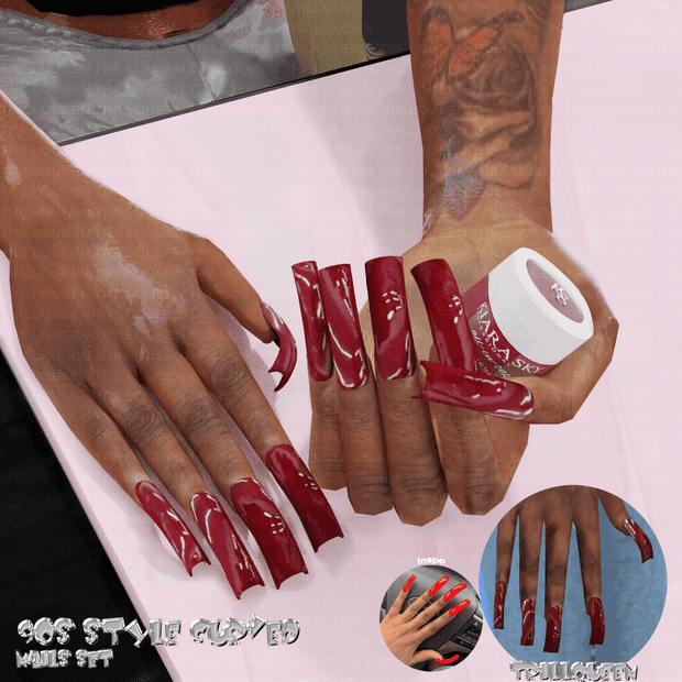 90’s Style Curved Nail Set