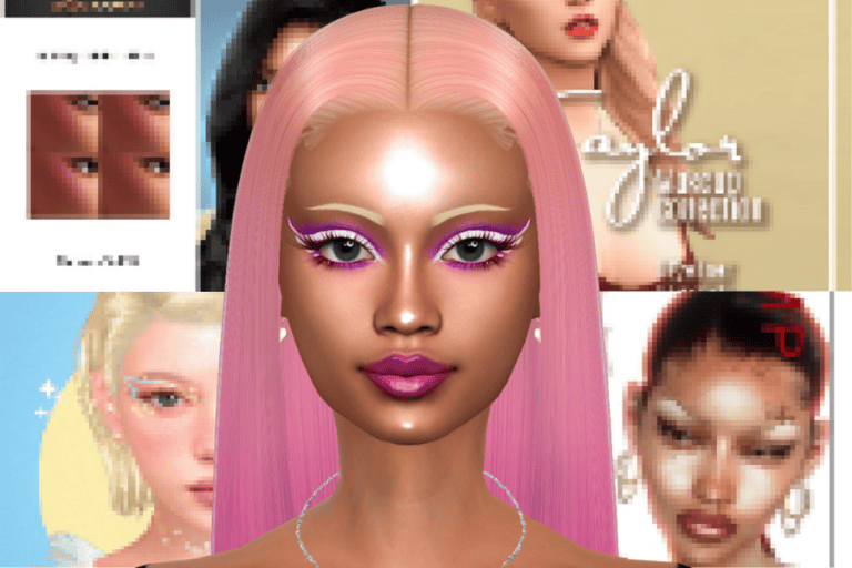 Pink-haired digital avatar with vibrant makeup for fashion-forward virtual influencers.