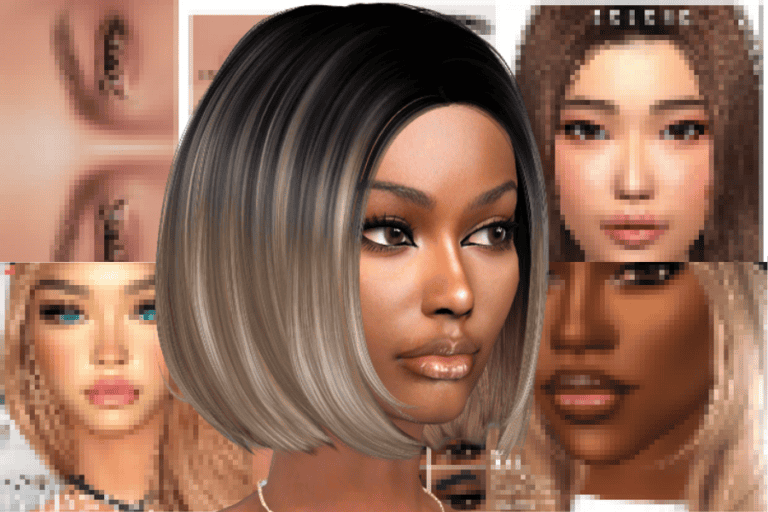 Beautiful woman with a sleek, two-tone bob hairstyle showcasing popular hair mods for stylish looks.