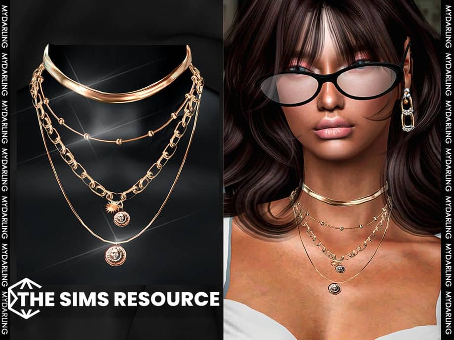 4 Piece Aesthetic Gold Necklace V2