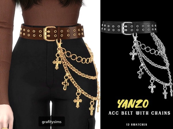 Yanzo Acc Belt With Chains
