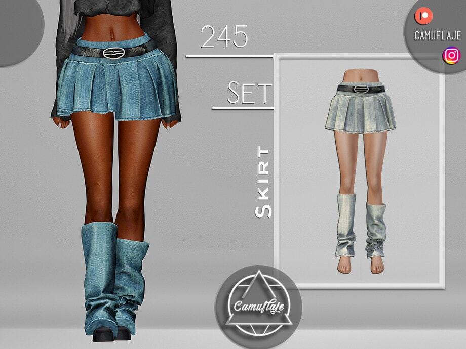 Y2K Denim Skirt