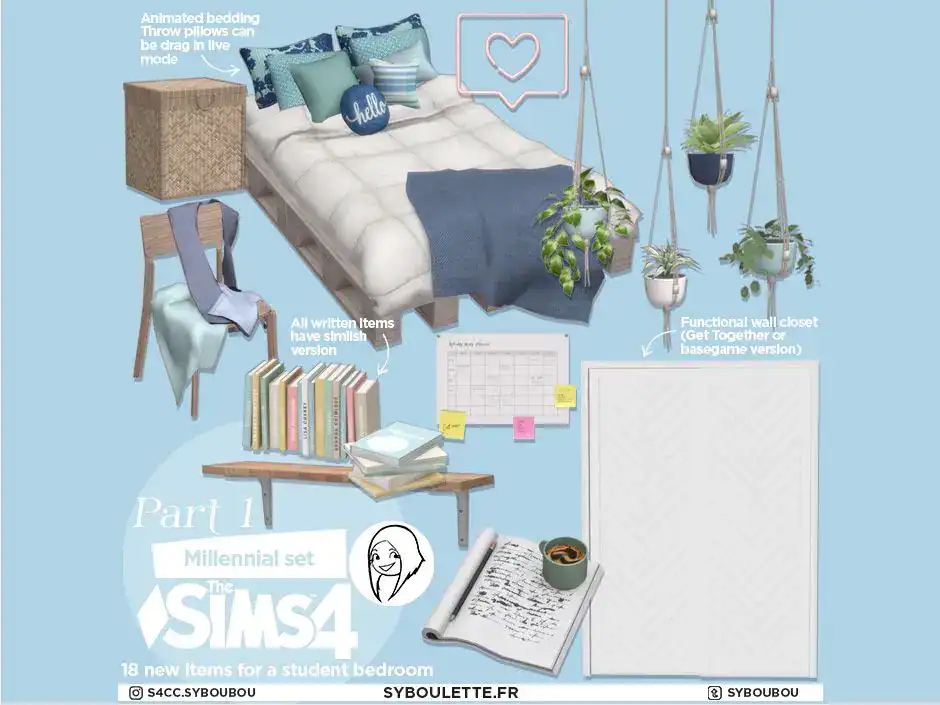 Millennial Bedroom CC Part 1