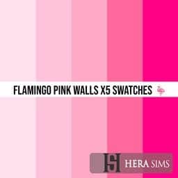 Flamingo Pink Wall Set