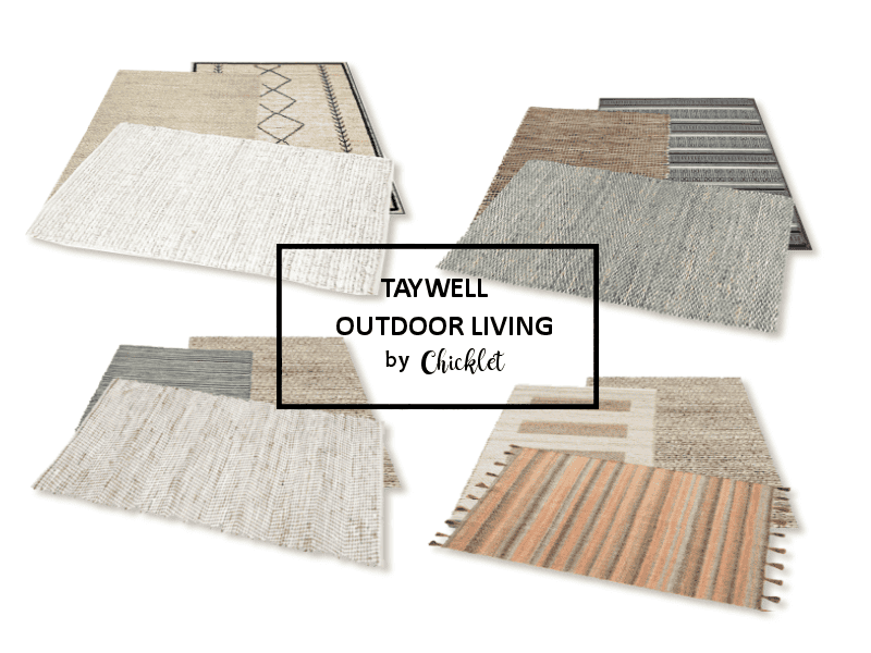 Taywell Outdoor Living Rug Trio
