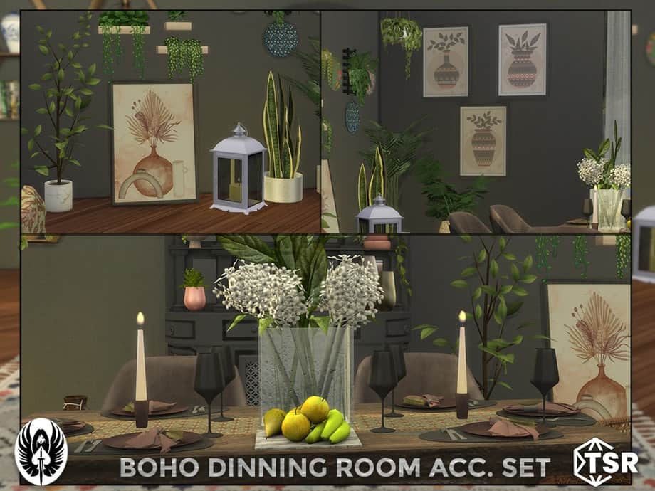 Boho Dining Room Acc Set