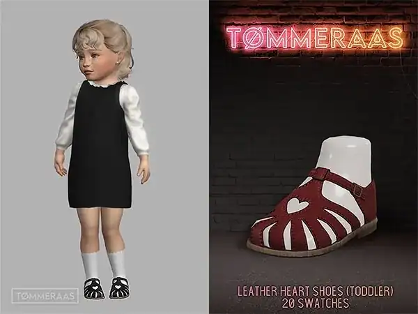 Leather Heart Shoes For Toddlers