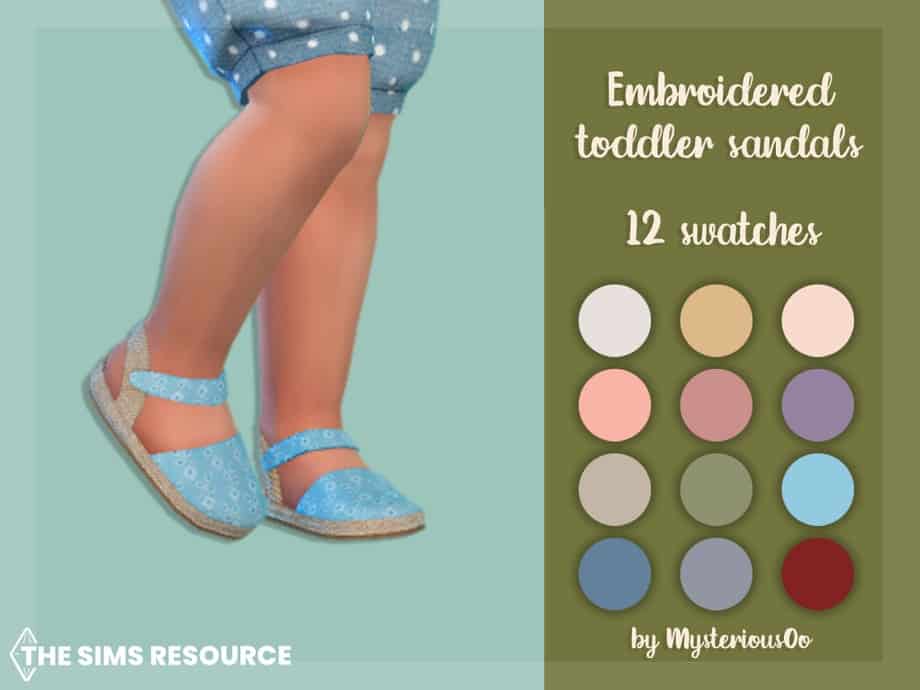 Embroidered Toddler Sandals