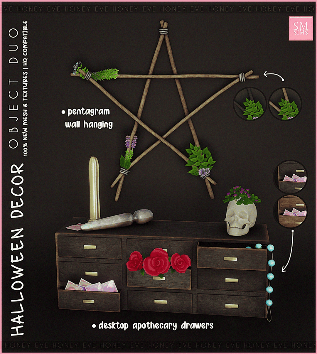 Honey Halloween Decor Object Duo