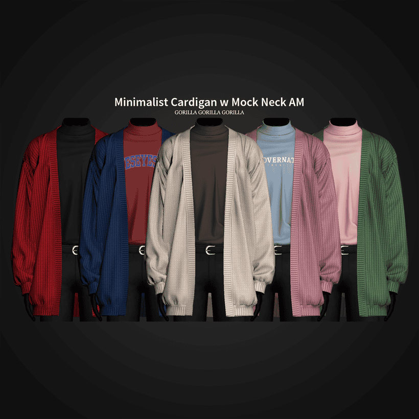 Maximalist Cardigans Minimalist Cardigan with Mock Neck AM