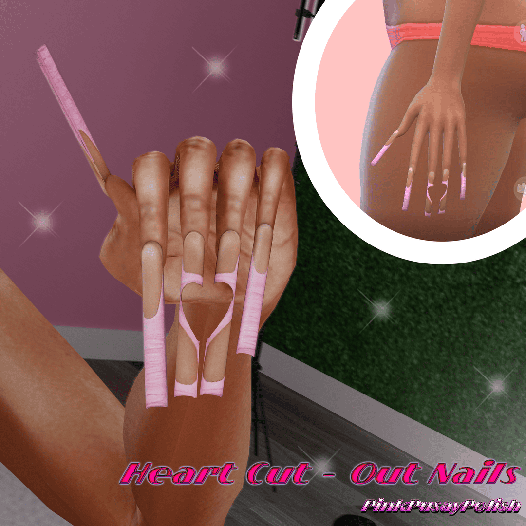 Heart Cut-Out Nails