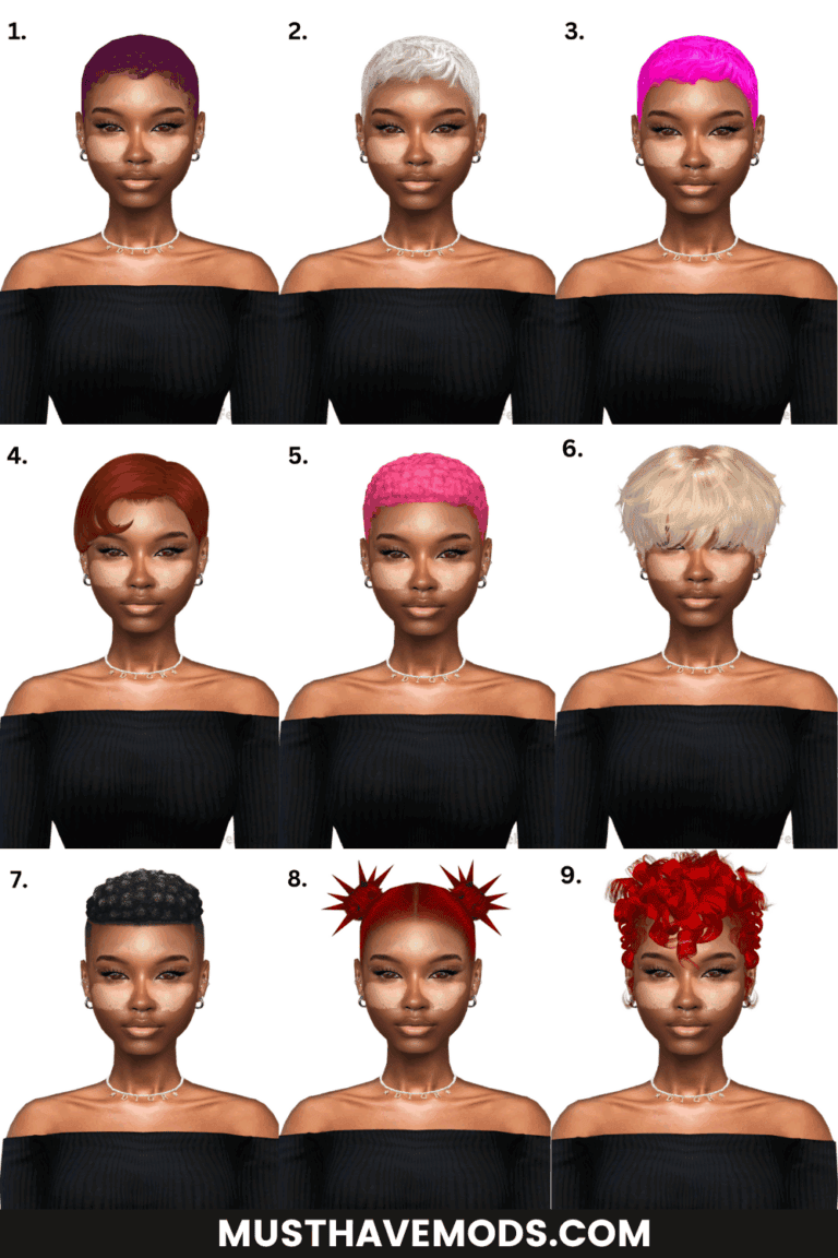 Short platinum blonde hairstyle with textured layers for a bold edgy look, shown in a fashion model.