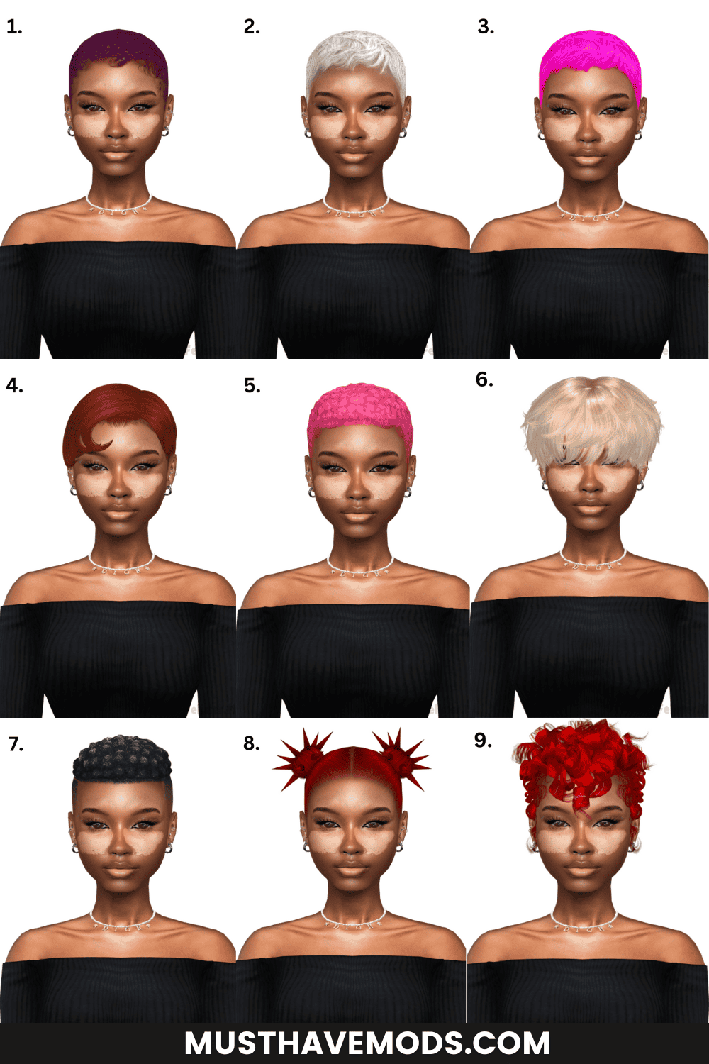 Sims 4 Pixie Cut Lookbook - Must Have Mods