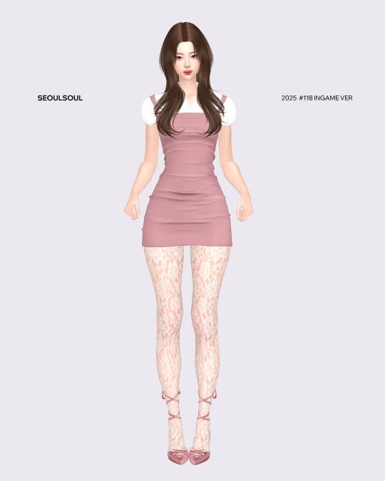 Mini Dress and Lace Stockings