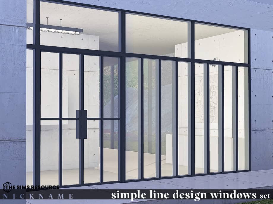 Simple Line Design Windows Set