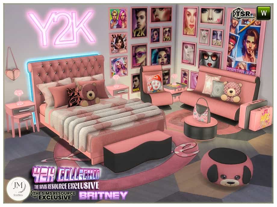 Y2k Britney bedroom 1 set