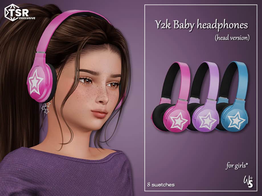 Y2k Baby Headphones for girls