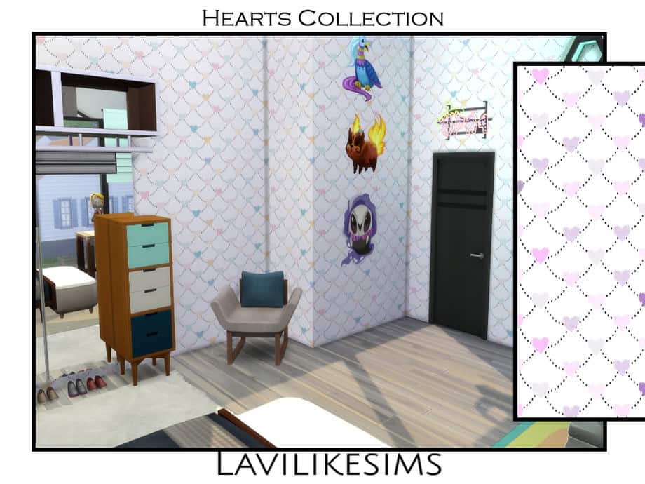 Hearts Wall Set