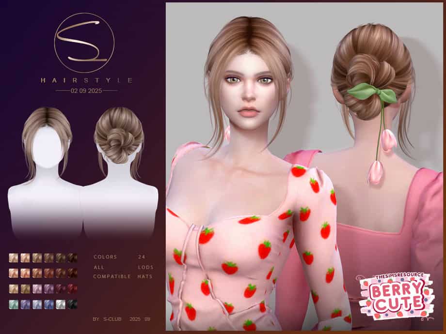 Berry Cute Updo Hairstyle