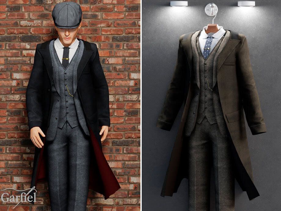 Vintage Gangster Suit with Overcoat