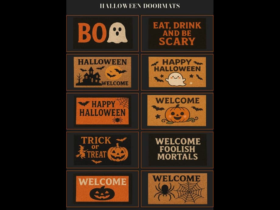 Moar Halloweeny Welcome Mats