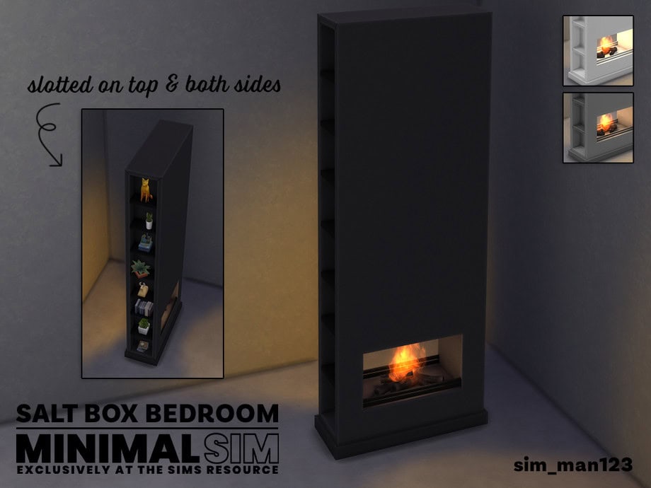 Salt Box Fireplace Tall