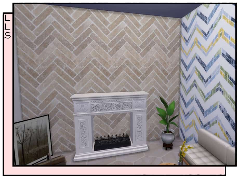 Chevron Brick Wall