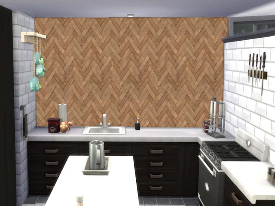 Herringbone Brick Wall