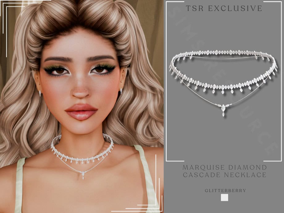 Marquise Diamond Cascade Layered Necklace