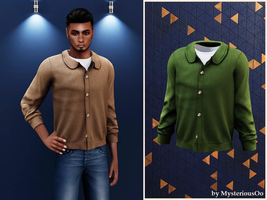 Male Classic Buttoned Knit Cardigan