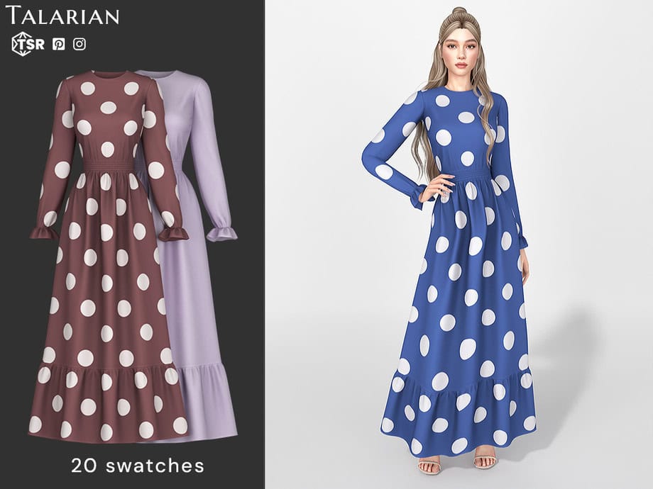 Lyric Polka Dot Maxi Dress