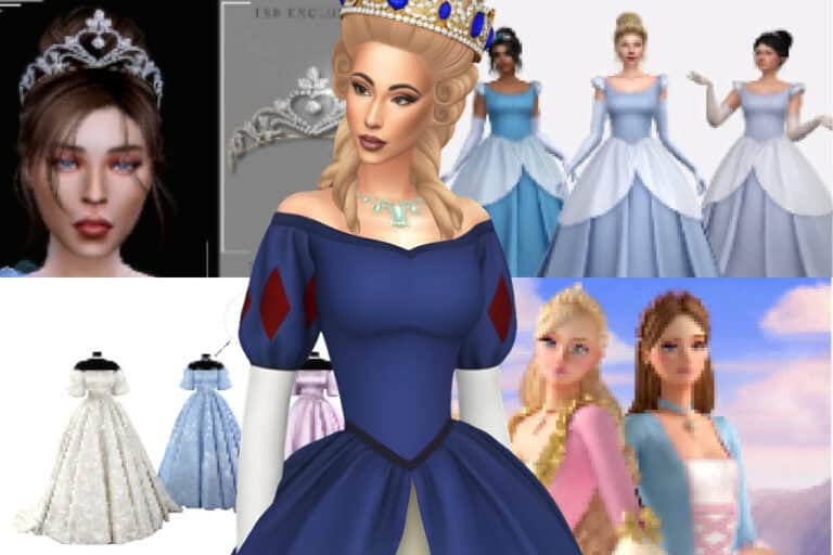 30+ Must-Have Sims 4 Princess CC: Dresses, Tiara, Shoes, Hair, Jewelry and More