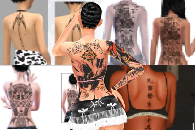 23+ Must-Have Sims 4 Back Tattoos for Male & Female Sims
