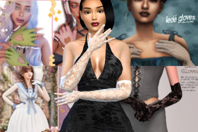 27+ Stylish Sims 4 Gloves CC: Lace, Leather, Fingerless, Arm Warmers, and More