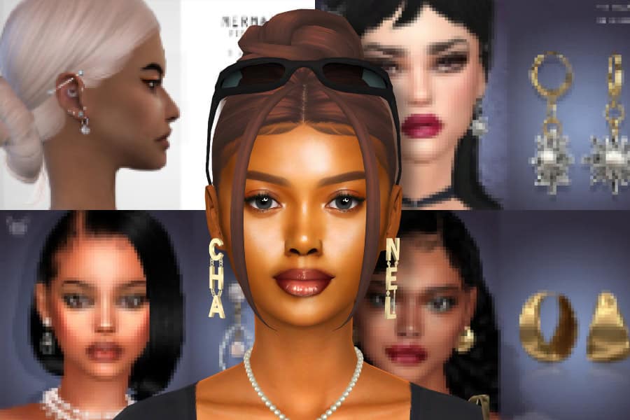 31+ Best Sims 4 Earrings CC: Studs, Hoops, Dangling Chains, Pearls and More