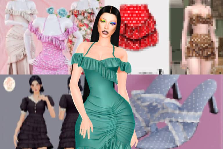 32+ Best Sims 4 Ruffled CC: Skirts, Tops, Dresses, Shoes, and More