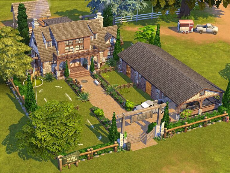 Sims 4 Cottage Ranch Set Up Best Sims 4 Ranch CC for Realistic Ranch Builds