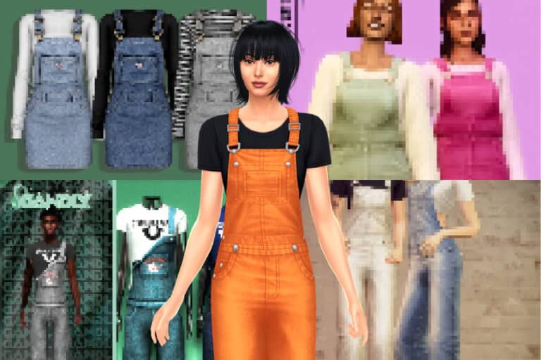 26+ Must-Have Sims 4 Overalls CC: Dungarees, Dresses, Shorts, Denim and More