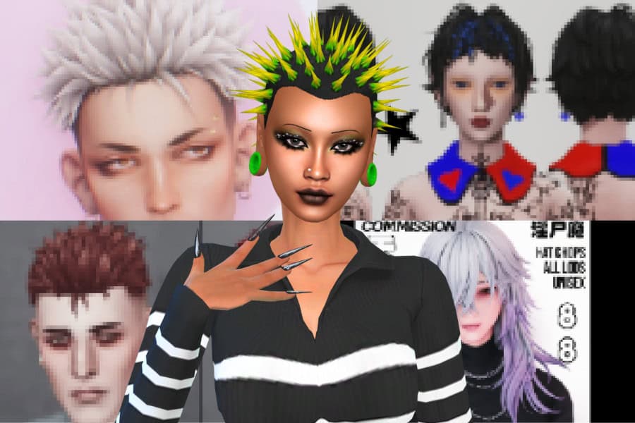 28+ Must-Have Sims 4 Spiky Hair CC for Edgy & Alternative Sims