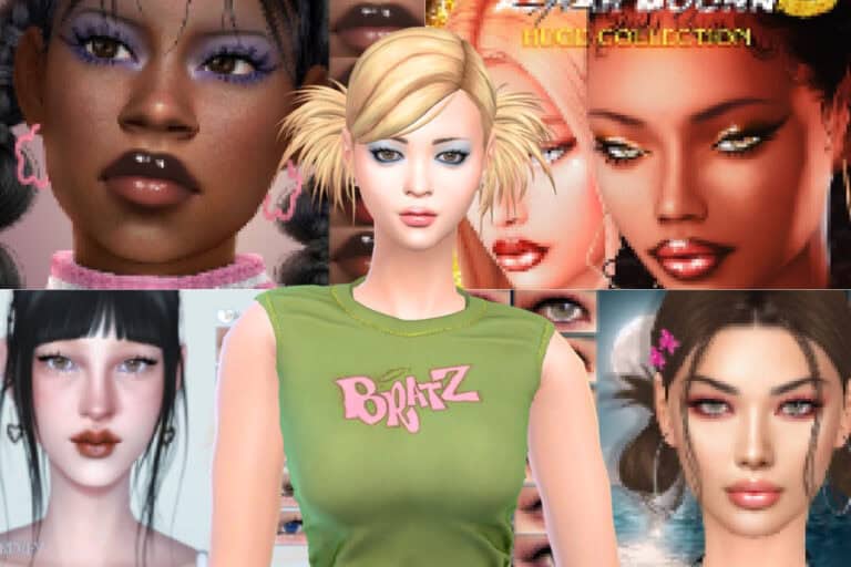 24+ Best Sims 4 Y2K Makeup CC for the Ultimate 2000s Look