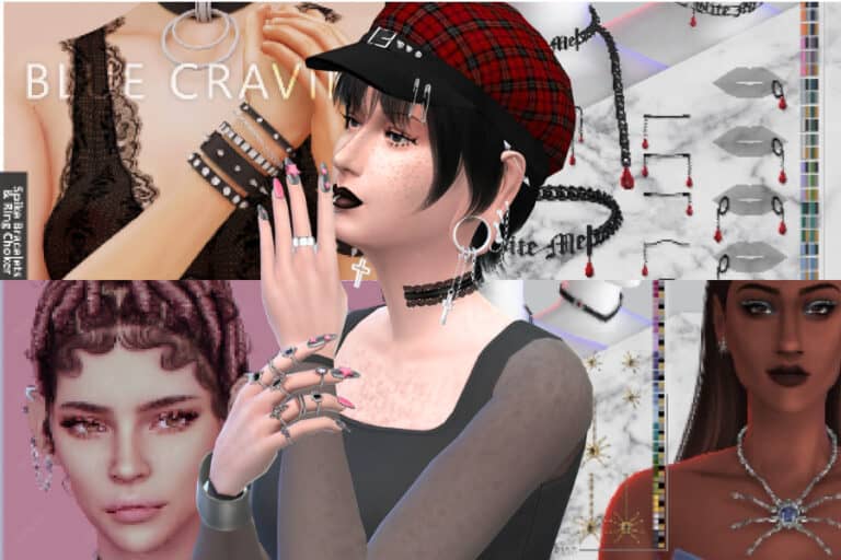 31+ Must-Have Sims 4 Goth Accessories: Jewelry, Tattoos, Spikes, Stockings, and More